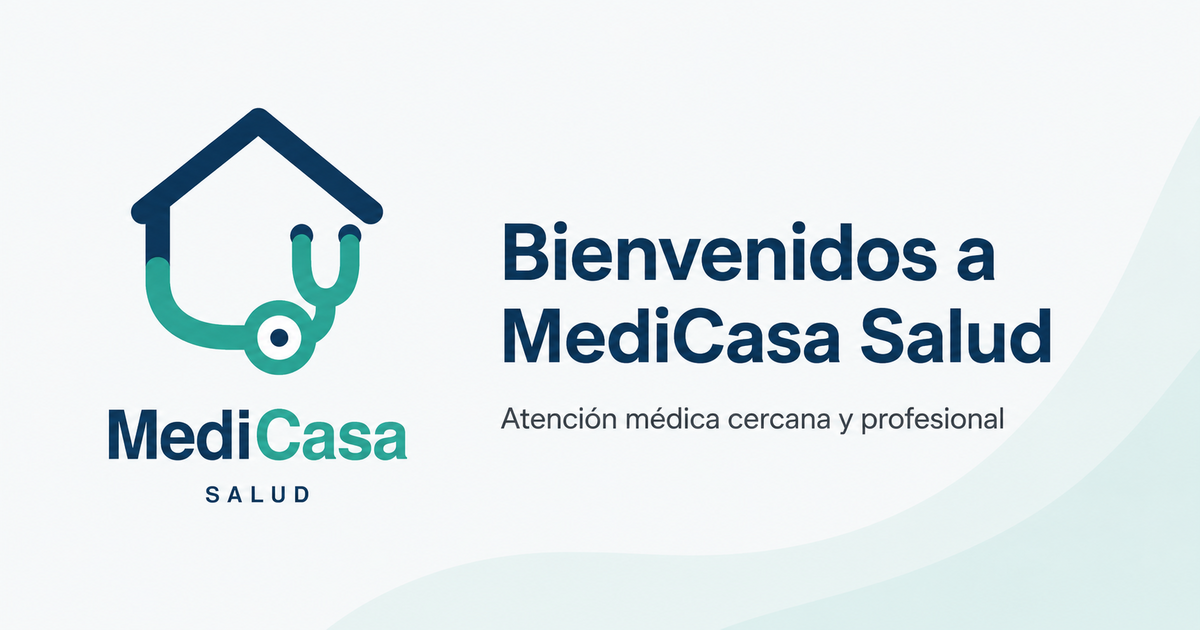 Logotipo de MediCasa Salud y mensaje de bienvenida al blog