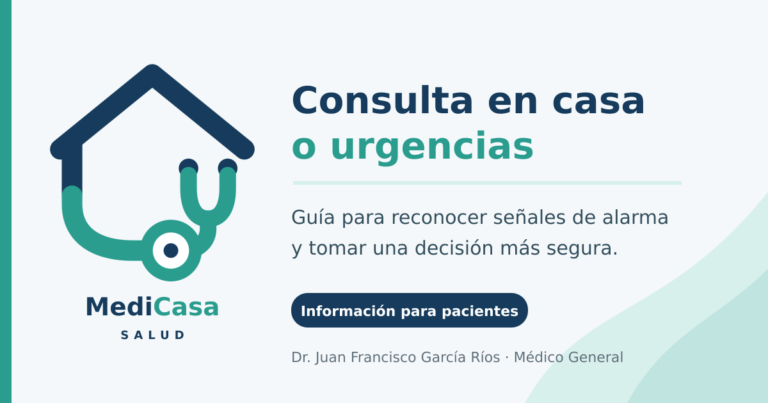 Consulta en casa o urgencias: guía de MediCasa Salud